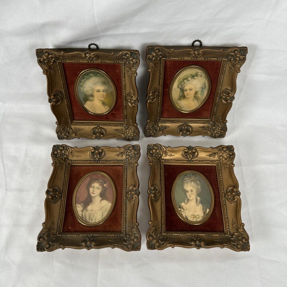 Vtg Cameo Creations Framed Portrait Bundle Ornate Frames Wall Decor